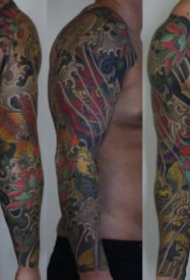 老传统风格的9张花臂纹身作品图