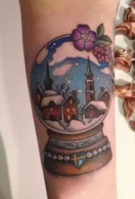 一组愿望的水晶球雪景纹身图片缩略频道推荐图