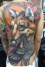 男士霸气的大满背纹身图案9张