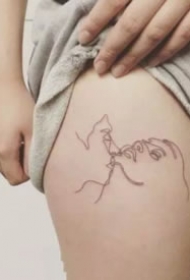 27组极简风格的简单线条纹身图案