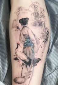 传统中国风元素的男生纹身欣赏