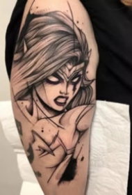 包小臂的游戏卡通角色纹身作品缩略频道推荐图