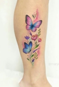 适合女生的18张小清新花朵纹身图片