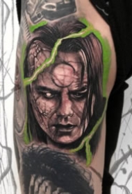 超现实主义的欧美暗黑人像纹身作品9张