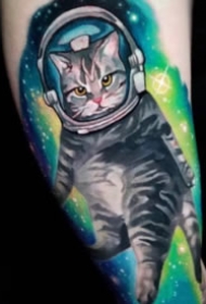 彩色璀璨星空元素的一组纹身欣赏