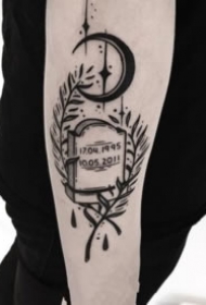 26组点刺风格的黑灰小图纹身作品