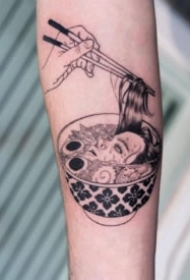 日式拉面个性主题的创意纹身图片