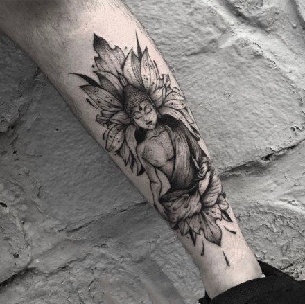 传统的一波佛像纹身图案欣赏