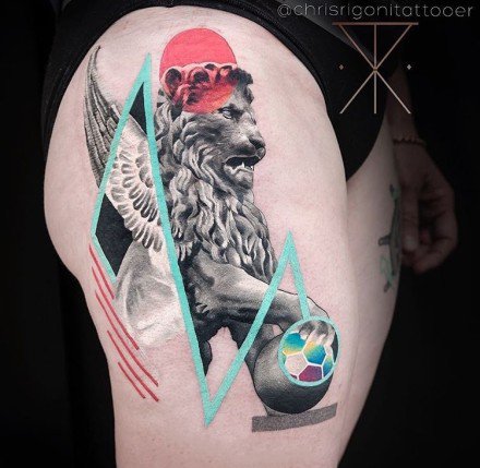 18组好看的欧美彩色纹身作品