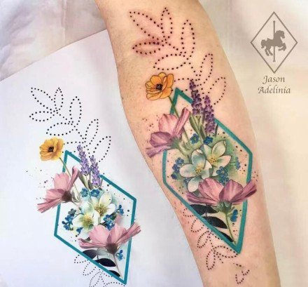 欧美彩色小清新可爱纹身图片欣赏