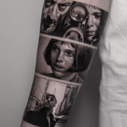 18张影视人物的写实暗黑纹身图案