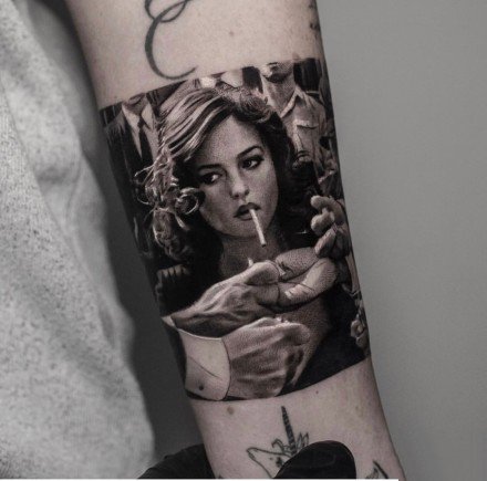 18张影视人物的写实暗黑纹身图案