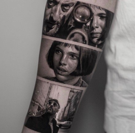 18张影视人物的写实暗黑纹身图案