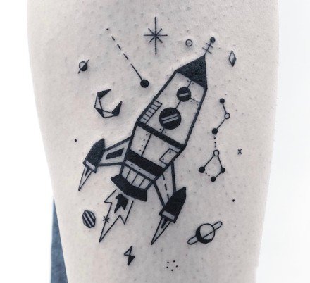 26张好看的小清新黑色系纹身图案