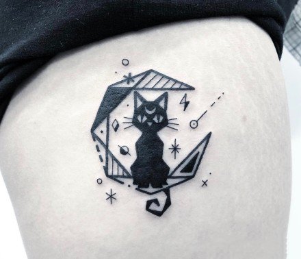 26张好看的小清新黑色系纹身图案