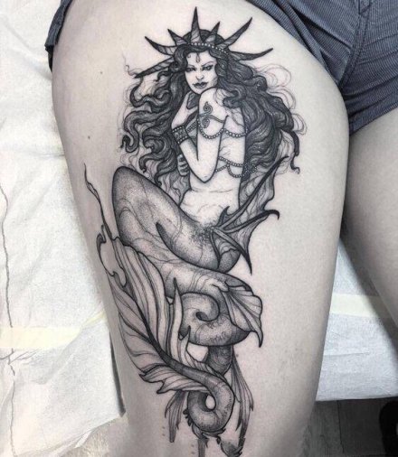 9张漂亮的美人鱼纹身图案赏析