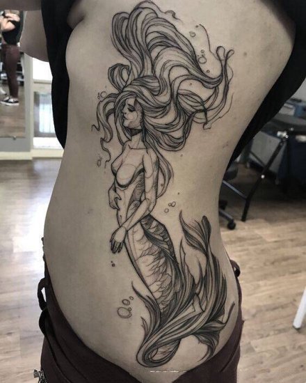 9张漂亮的美人鱼纹身图案赏析