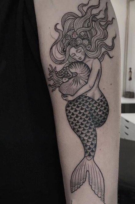 9张漂亮的美人鱼纹身图案赏析