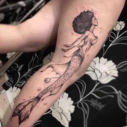 9张漂亮的美人鱼纹身图案赏析