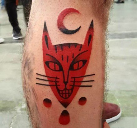 18张红色的欧美创意纹身图片