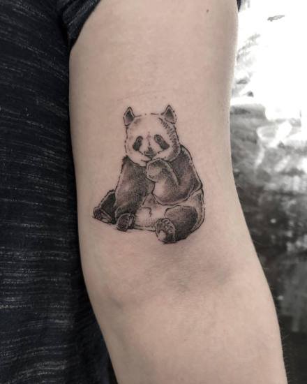 关于国宝大熊猫的一组纹身作品图
