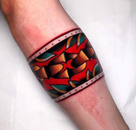 红色调的一组school漂亮纹身作品