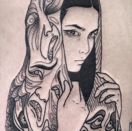 日本舞姬女郎的纹身图片作品9张