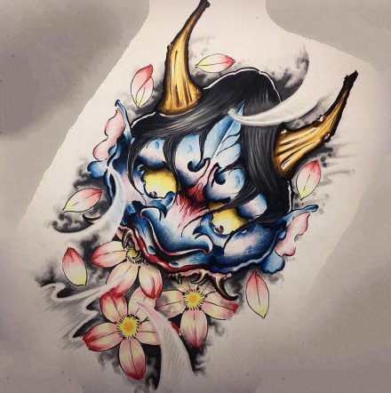 27组彩色的般若纹身手稿图案