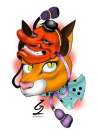 35组new school色彩鲜艳的纹身手稿图片