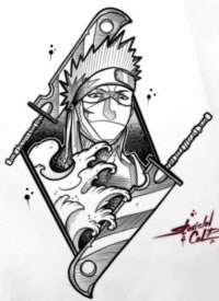 9张动漫火影忍者纹身手稿图案