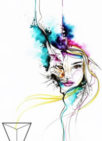 一组创意小清新水彩纹身图片欣赏