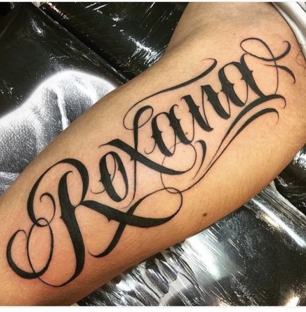 18组好看你的小清新花体字纹身作品