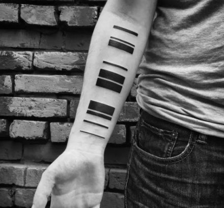 简单黑色的几何图形纹身图案欣赏