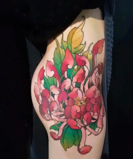18张传统的牡丹花等纹身图案