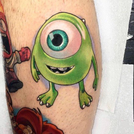 迪士尼主题的一组卡通小图纹身