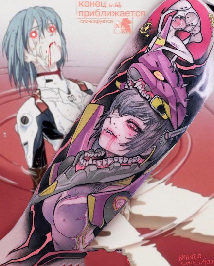 新世纪福音战士主题的动漫纹身作品