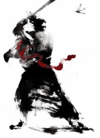 一组9张武士纹身手稿素材图片