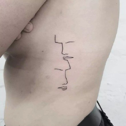 9张超简约的线条创意小清新纹身