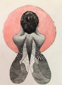 一组抽象图案设计的纹身手稿图片欣赏