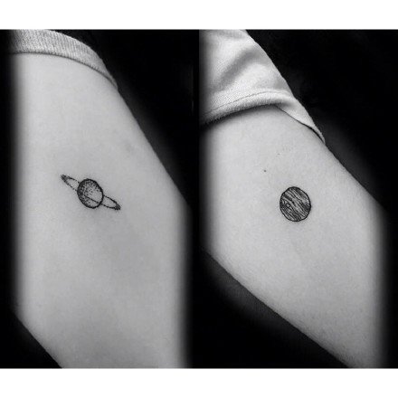 超简约的成对情侣小纹身欣赏