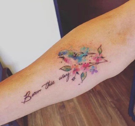 18组欧美水彩色的创意纹身图片