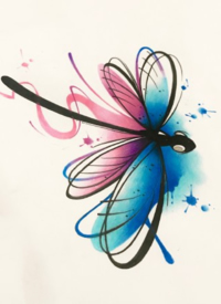 9张水彩色的神奇动物纹身手稿图片