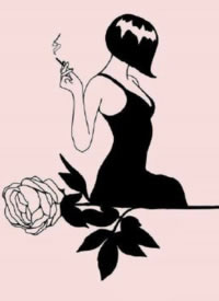 一组暗黑色的小清新纹身手稿图片