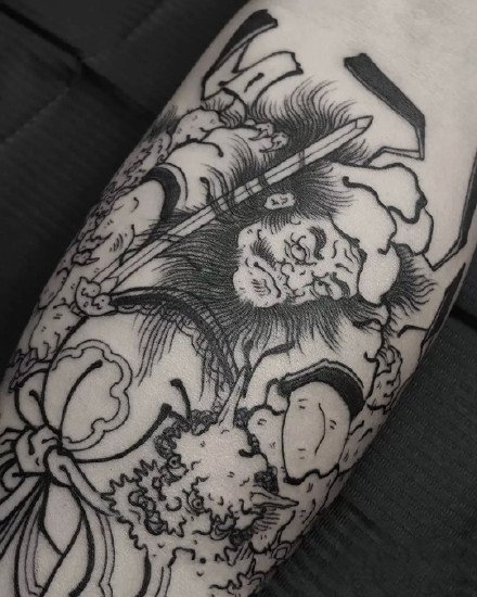 日式风格主题的人物纹身作品欣赏