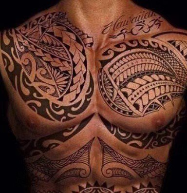 适合男性的一组图腾风格纹身作品