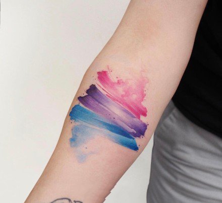 好看的水彩系列纹身作品图案18张