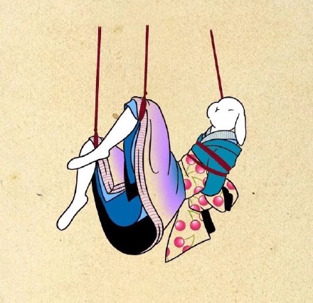 18组兔子艺伎结合的创意纹身手稿图