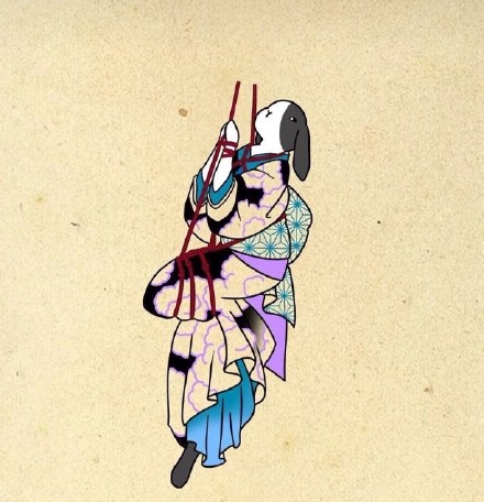 18组兔子艺伎结合的创意纹身手稿图