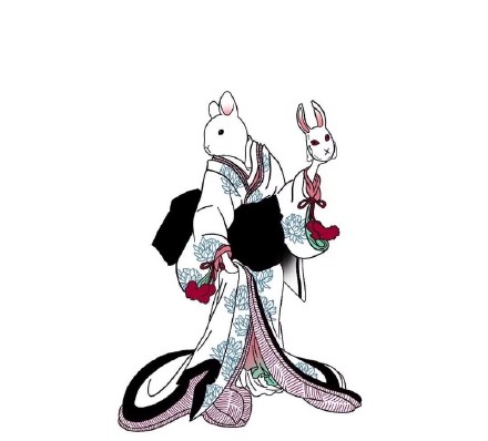 18组兔子艺伎结合的创意纹身手稿图