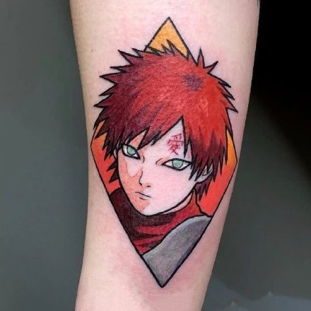 彩色的一组动漫火影忍者角色纹身图